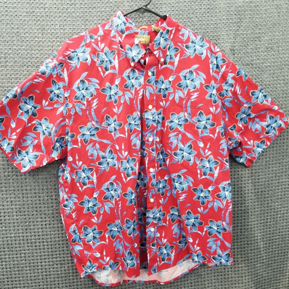 Natural Issue Hawaiian Cotton Casual Button Down Shirt Men's XL